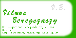 vilmos beregszaszy business card